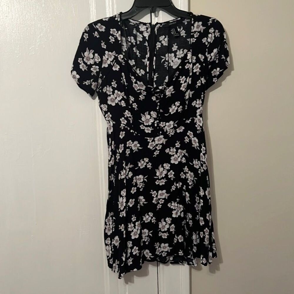 Black floral dress cute